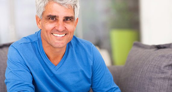 Older man with whole healthy smile