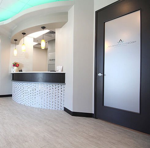 Entry door of Advanced Dental Care of Allen in Allen, TX