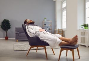 patient peacefully sleeping after wisdom tooth extraction